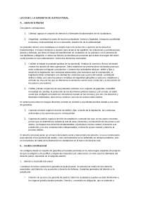 Procesal penal leccion 1 - Apuntes de Derecho Procesal - Docsity