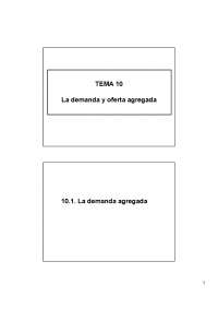 TEMA 10 La demanda y oferta agregada - Apuntes de Economía - Docsity
