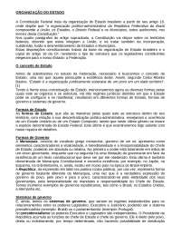 ORGANIZAÇÃO DO ESTADO