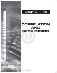 Regression and Correlation 