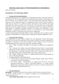 Riassunto puntuale "Sociologia dell'innovazione economica" - Francesco Ramella