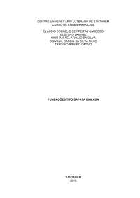 Trabalho de Fundações - dimensionamento fundação rasa