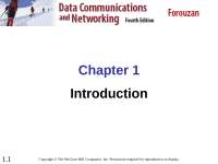 Data Communications: Introduction to Networks and the Internet