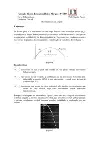 Movimento de Projéteis: Desenvolvimento da Trajetória e Características