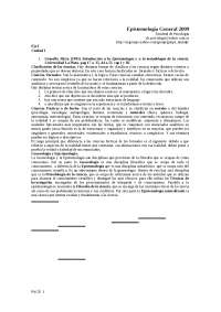 Resumen Epistemología