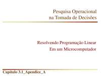 Pesquisa operacional na tomada de decisões