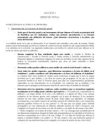 Derecho penal. Lección 1 - Apuntes de Derecho Penal - Docsity