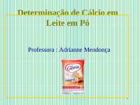 determinação de calcio no leite em pó