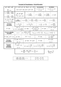 Formulario de Termodinamica (Carrera Física, UIB)