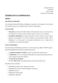 Introducció a la Criminologia - Apuntes de Criminología - Docsity