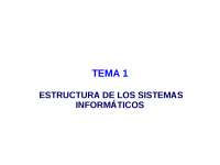 La estructura de los sistemas informáticos