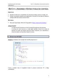 D E C A A SSEMBLY E STRUCTURAS DE CONTROL