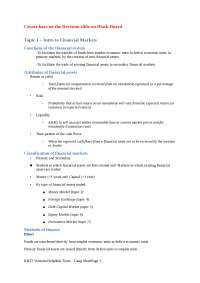 Financial Market Revision
