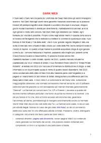 Il dark web e deep web | Appunti di Elementi di Informatica | Docsity