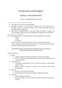Introducción a la psicología 1 (3bloques) - Apuntes de Psicología - Docsity