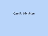 Definizione Cautio Muciana Docsity