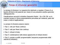 Slides sulle pompe di infusione