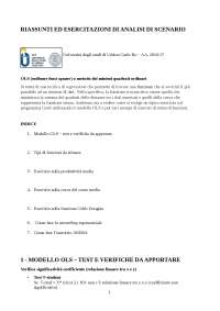 Analisi di Scenario - esercitazioni con Gretl