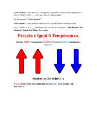 Exploração de Calor Sensível e Latente