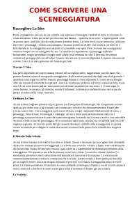 Riassunto Come Scrivere Una Grande Sceneggiatura