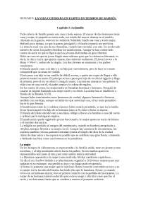 Resumen de "La vida cotidiana en Egipto en tiempos de Ramsés"