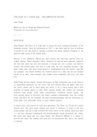 Anne Frank The Diary Of A Young Girl The Definitive Edition Diario Docsity