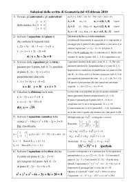 compiti svolti geometria Ingegneria