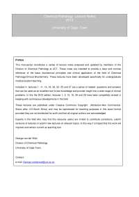 lecture notes in chemical pathology