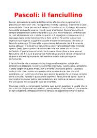 Pascoli, IL FANCIULLINO Docsity