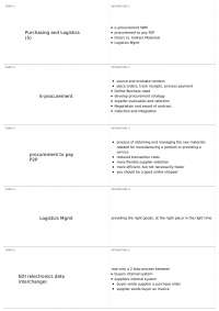 E-Procurement and Logistics: Terms, Definitions, and Concepts