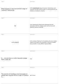 Marketing Concepts and Customer Relationships: Commitment Stage and Digital Marketing