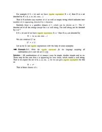Examples of Regular Expression - Docsity