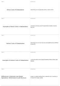 Exam 1 - Global Logistics | SCM 373 - Logistics & Transportation Mgt