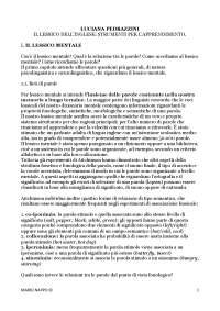 Luciana Pedrazzini - Il lessico dell'inglese: strumenti per l'apprendimento (riassunto)