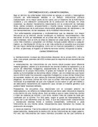 ENFERMEDADES DEL ADN MITOCONDRIAL