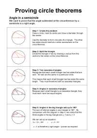 Circle Theorems Proof - Handout - Mathematics