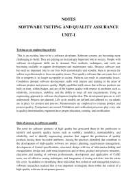 Software testing notes