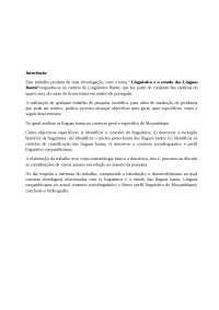 Linguas Bantu, origem, conceito, e seu objecto de estudo