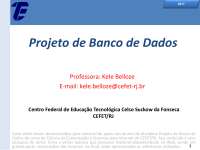 Introdução á Banco de Dados