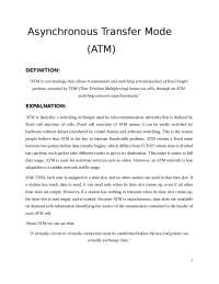 Asynchronous Transfer Mode (ATM)