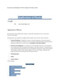 Application of Physics - Docsity