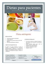 Dieta astringente frente a diarreas