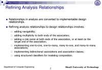 Refining analysis Relationship