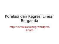 Model Linier Korelasi berganda