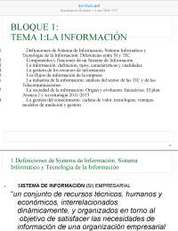 Resúmen completo de Sistema de Información