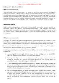 TEMA 3 CLASES DE OBLIGACIONES POR RAZON DE LOS SUJETOS Ob - Apuntes de ...