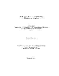 The Philippine-American War (1899-1902)