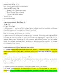 Exercício de Mineralogia - 01 respondido