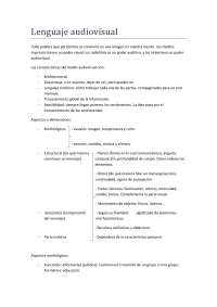Lenguaje Audio Visual - Apuntes de Comunicación Audiovisual - Docsity