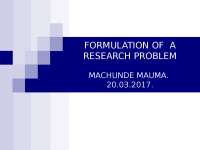 research problem lecture notes